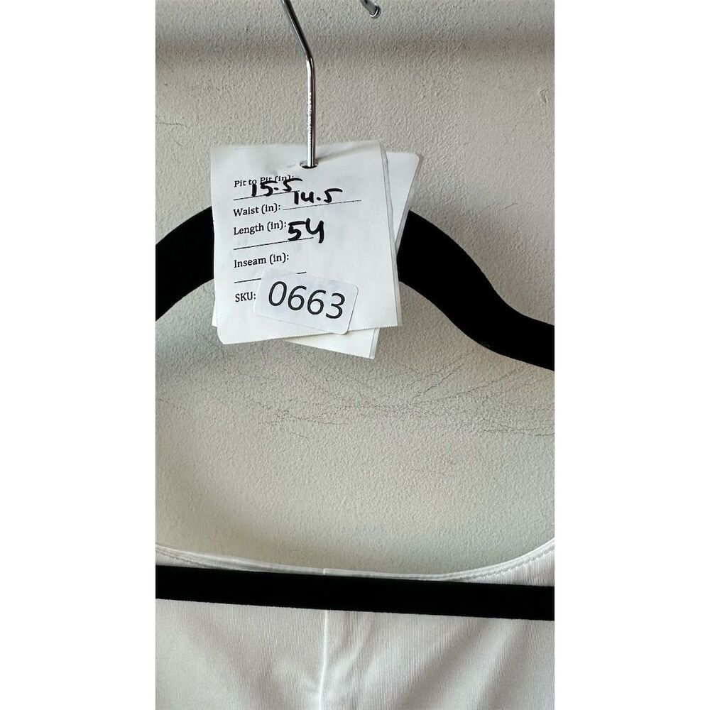 🆕 Commense  XS White Sheer Overlay Long Formal Dress. 663 - Picture 5 of 8